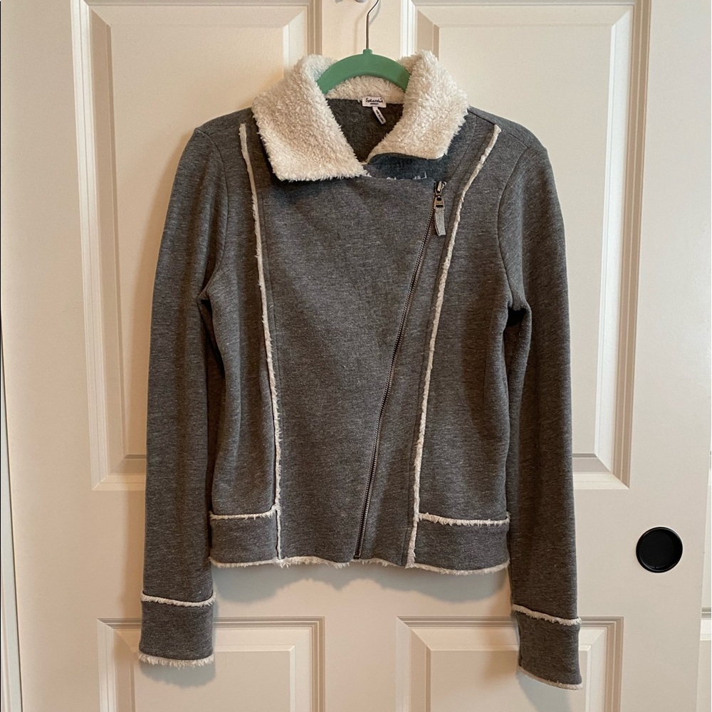 Splendid Fleece Sherpa Moto Jacket Medium - Picture 6 of 6
